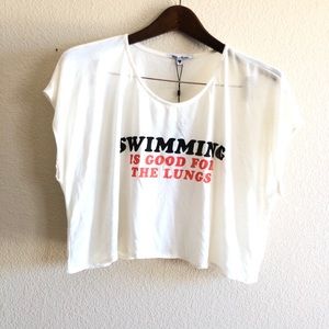 Wildfox || $66 Boxytee Swim Coverup Top